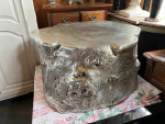 Modern Log ceramic silver coffee table