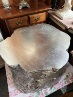 Modern Log ceramic silver coffee table