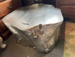 Modern Log ceramic silver coffee table