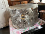 Modern Log ceramic silver coffee table