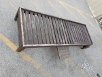 Chatham Mahogany Wheeled Single Chaise Lounger w/Slide Out Table