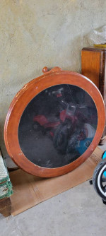 Round Coffe Table with Black Granite Insert