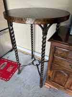 A beautiful tall bistro table