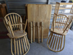 Wood table and four chairs
