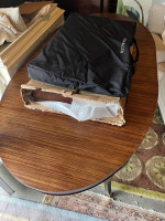 High Ethan Allen dining table with two leaves