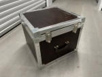 Upholstered Side Table doubles as storage