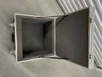 Upholstered Side Table doubles as storage