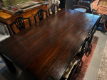 Restoration hardware beautiful large dining table and six chairs