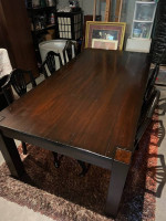 Restoration hardware beautiful large dining table and six chairs