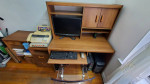 Home Office 3pc Set Computer Desk/Printer Table w/Shelfs/Storage/Chair