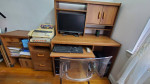 Home Office 3pc Set Computer Desk/Printer Table w/Shelfs/Storage/Chair