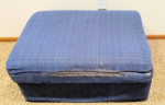 Blue Storage Ottoman With Tray Table