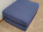 Blue Storage Ottoman With Tray Table