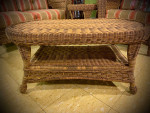 $600 OFF - Quality Indoor/Outdoor Wicker Loveseat / Coffee Table Set