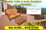 $600 OFF - Quality Indoor/Outdoor Wicker Loveseat / Coffee Table Set