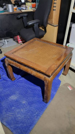 Wicker Top Side Table