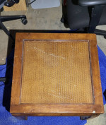 Wicker Top Side Table
