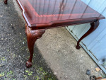 Chippendale Style Flame Mahogany Extension Dining Table with Leaf.