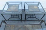 3-Pc Coffee/End Table Set. Features A Slate Top Design And a Glass Top
