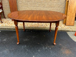 Henkel Harris Solid Cherry Dining Table with 3 Leaves. High End