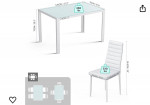 5 piece glass dining table set