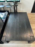 Restoration Hardware Reclaimed Black Oak Parsons Coffee Table