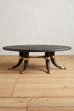 Anthropologie Wooden Tusk Coffee Table