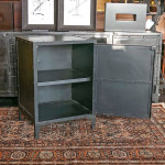 Restoration Hardware Industrial Tool Chest Side Table Aged Gunmetal (Pair)