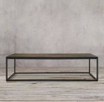 Restoration Hardware Metal Parquet Coffee Table