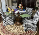 Dining/Breakfast TABLE, Chairs, Round Rug