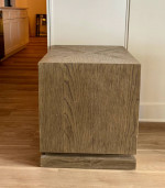 Restoration Hardware Square Side table Grey Oak