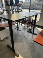 Electric Height Adjustable Table in Black Laminate by Uplift / 6' x 30