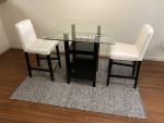 Contemporary Table and Chairs (counter height)