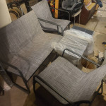 New Outdoor patio furniture set w/ glass table