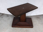 Mid Century MCM Gusdorf Faux Wood Swivel TV Stand Side Table