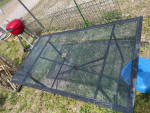 Glass top patio table