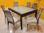 LUXURY, ITALIAN DINING ROOM SET - EXTENDABLE TABLE + 6 CHAIRS