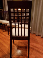 CALLIGARIS (ITALY), EXTENDABLE TABLE AND SIX DOUBLE COVER CHAIRS
