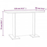 Dining Table White and Sonoma Oak