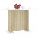 Dining Table White and Sonoma Oak