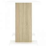 Dining Table White and Sonoma Oak