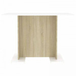 Dining Table White and Sonoma Oak