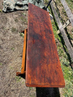 18th Century. X Base Oak Dining Trestle Table.