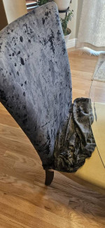 Dining glass table wih side chair