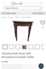 NEOCLASSICAL STYLE GILT DECORATED CONSOLE TABLE IN EXCELLENT CONDITION!