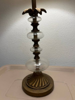 30" TABLE LAMP-EXCELLENT CONDITION-GOLD METAL BASE-REG OR 3 WAY BULB