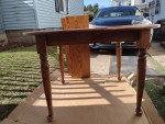 Solid wood table