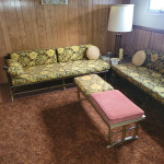 Bamboo couches, chair, end table, coffee table