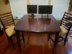 Cafe Height Kitchen Table with 6 Stool-high chairs