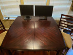 Cafe Height Kitchen Table with 6 Stool-high chairs